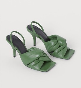 H\u0026M Studio Sandalias De Cuero Acolchado EU 38 nos 7 Verde Nuevo en Caja |  eBay
