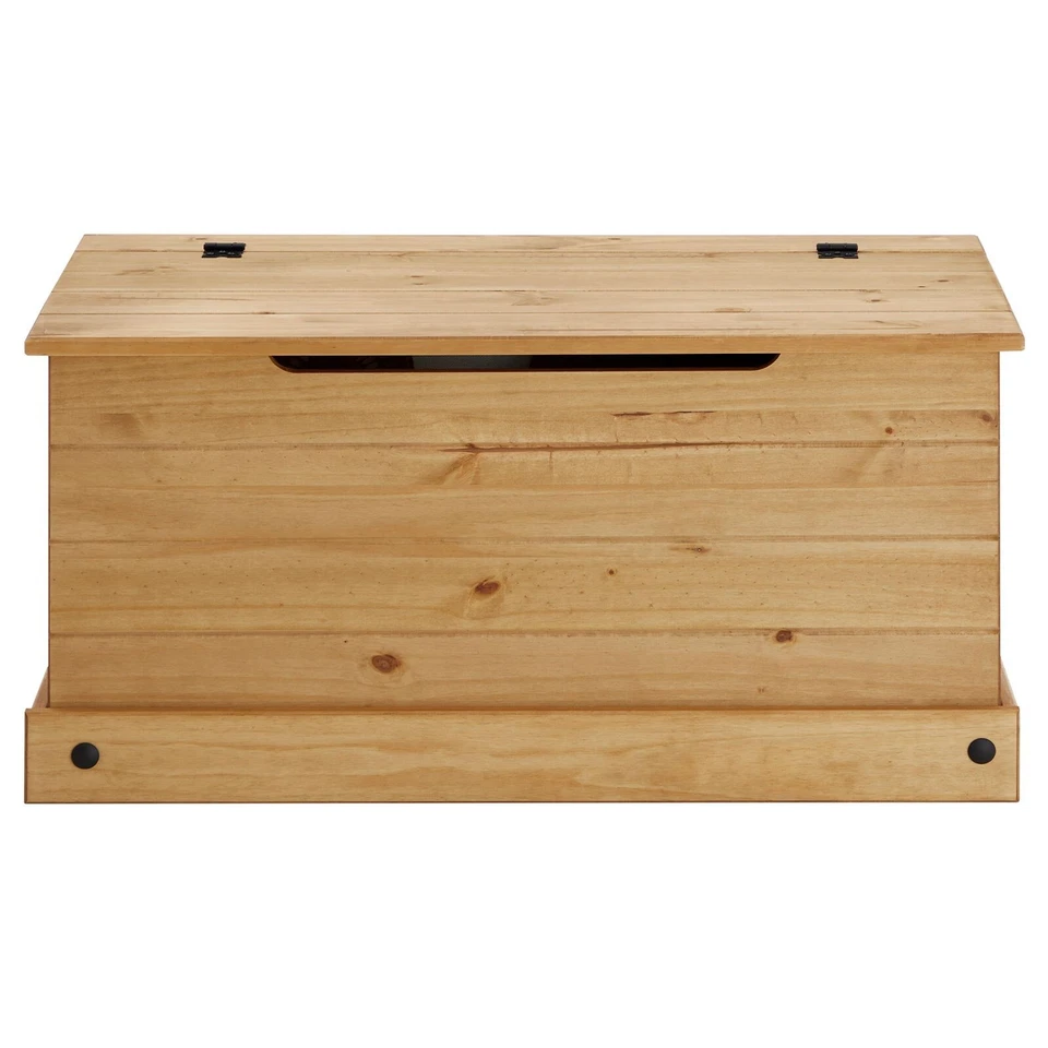 Corona Storage Ottoman Single Bedding Box Trunk Toy Chest Traditional Mexican - Image 2 of 4