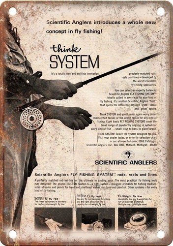 Vintage Scientific Anglers Fishing Ad Reproduction Metal Sign FF40 | eBay