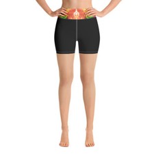 Yoga Shorts black summer color waist band