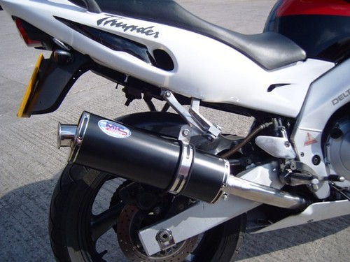 YAMAHA YZF600 94-07 4TV Thundercat Black round ROAD LEGAL Performance Exhaust - 第 1/4 張圖片