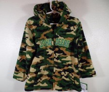 New JOHN DEERE Boy's Soft Fleece CAMO Zip Hoodie Jacket, Sz 2T