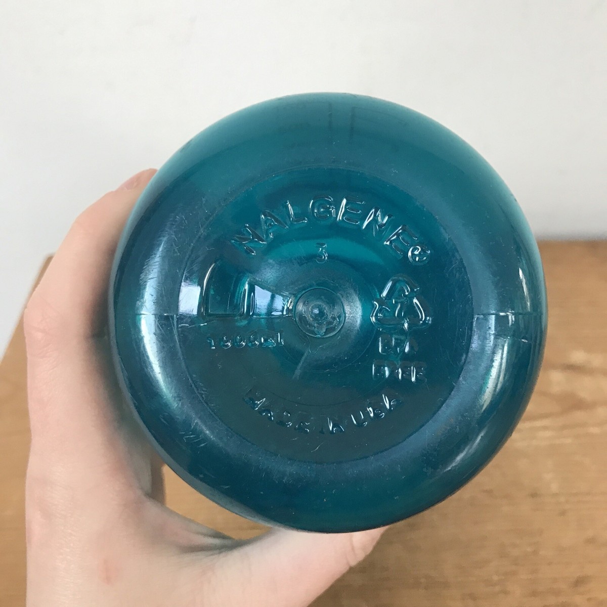 【キャプション付き】『青liquor 』1杯 Vintage 90s Nalgene Teal Blue Narrow Screw Top Water Bottle 1