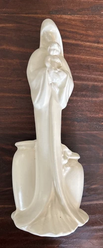Vintage Haeger Pottery Virgin Mary/Madonna w/Child Oil Jars Ceramic Planter 11”