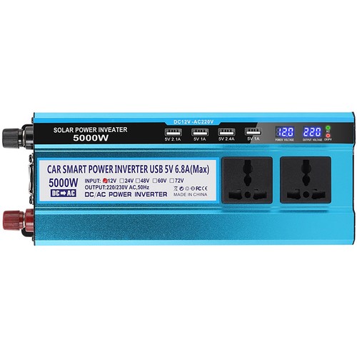 5000W Power Inverter Intelligent LCD Digital Display DC 12V to AC 220V Converter - Picture 5 of 10