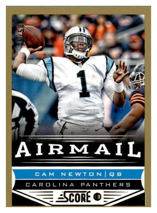 2013 Score #225 Cam Newton Gold Zone #/50
