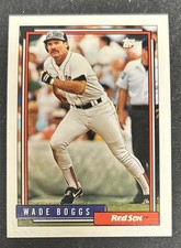 1992 Topps Wade Boggs Baseball Card #10 Red Sox HOF 3B VG O/C