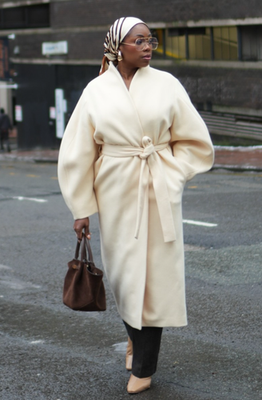 【VICTIM】WOOL BIG COAT Zara Oversized Wool Blend Coat ZW Collection Vanilla Size L Large
