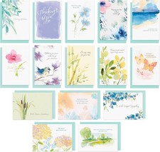 Sympathy Cards 15 Pack Deluxe Boxed Assortment 4.625x6.75 Inch