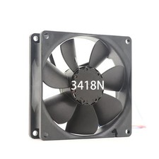New 3418N Ebmpaps Fan DC 48V 51mA 2.4W 90 90 25MM 2-wire 82m3/h Case Cooling Fan