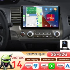 For Honda Civic 2006-2011 Carplay Android14 32GB Car Stereo Radio HEAD UNIT+CAM