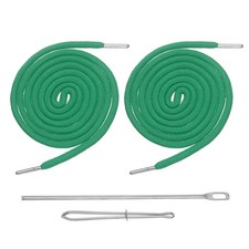 2Pcs Drawstring Cord, 51" Drawstring with Threader(0.2" D, Grass Green)