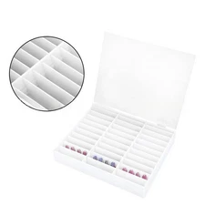 Professional Acrylic Nail Display Box Stand Dustproof with Easy Flip Open Cover