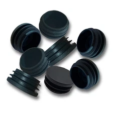 8 Pack 1.5 inch（38mm） Round Plastic Tubing Plug,Black End Caps for Metal Tubi...