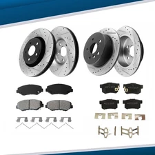 Front Rear Brake Rotors and Brake Pads Kit for Honda Civic 2013-2015 Acura ILX