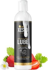 XESSO Water Based Creamy Lube Zesty Strawberry 8.3 Fl Oz pH-Balanced Sugar-Free