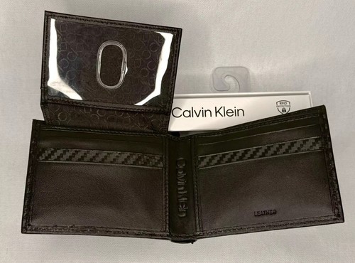 NUOVO Portafoglio Uomo Calvin Klein Slimfold Fibra di Carbonio Texturizzato con Protezione RFID - Foto 3 di 5