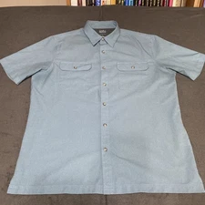 Croft & Barrow Quick Dry Shirt Mens L Green Button Up Hiking Fishing Gorpcore