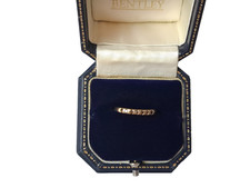 Brown Diamond Ring 9ct Gold Diamond Vintage Ring - Size P