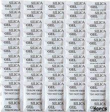 50PCS 5 Gram Silica Gel Packets, Premium Moisture Absorbers, Desiccant Packs