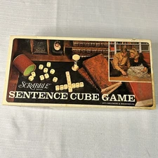 Vintage 1971 Scrabble Sentence Cube Board Game by Selchow & Righter