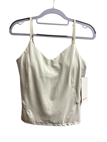 Lululemon Align Waist-Length Cami Tank C/D Built In Bra Size 8 Ivory New w/tag