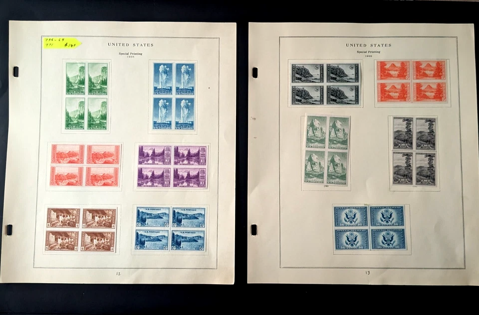 US National Park Blocks & Sheets Complete Set - Image 4 of 4