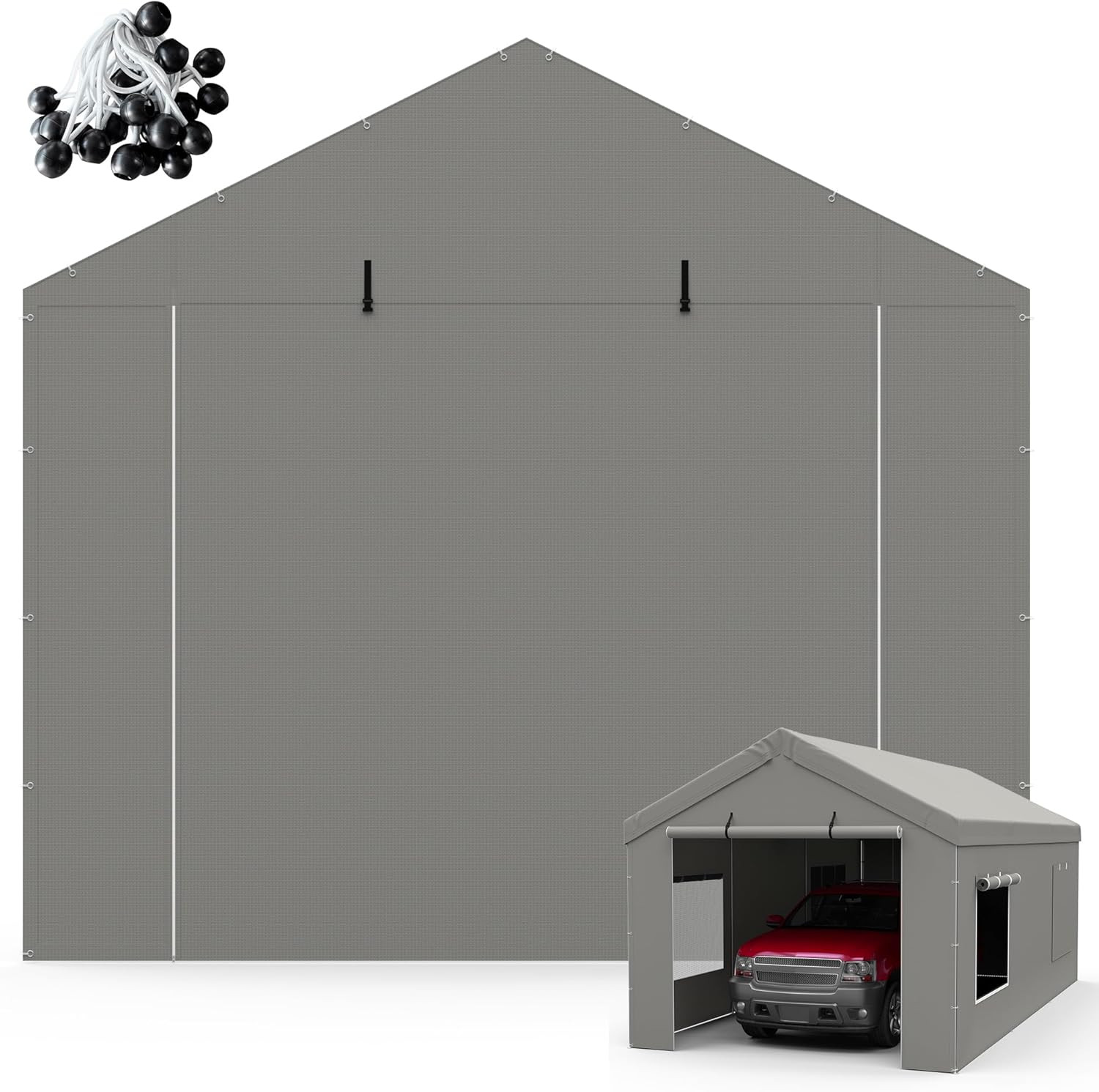 With Zipper Door - Uv Protected, Grey