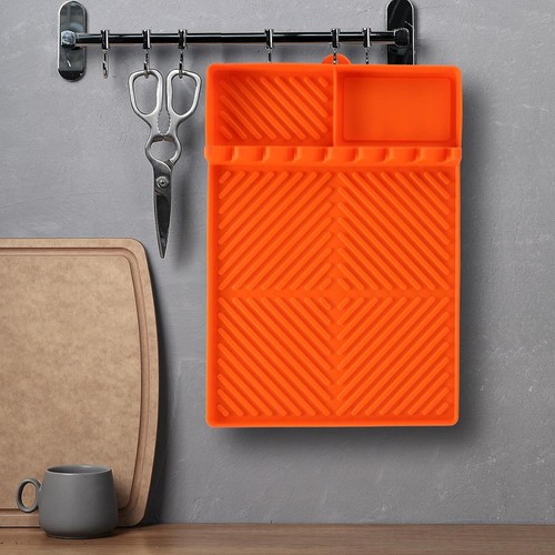 Griddle Mat Barbeque Grill Accessories Tools for 0.5"L x 0.5"W, Orange - Picture 5 of 7