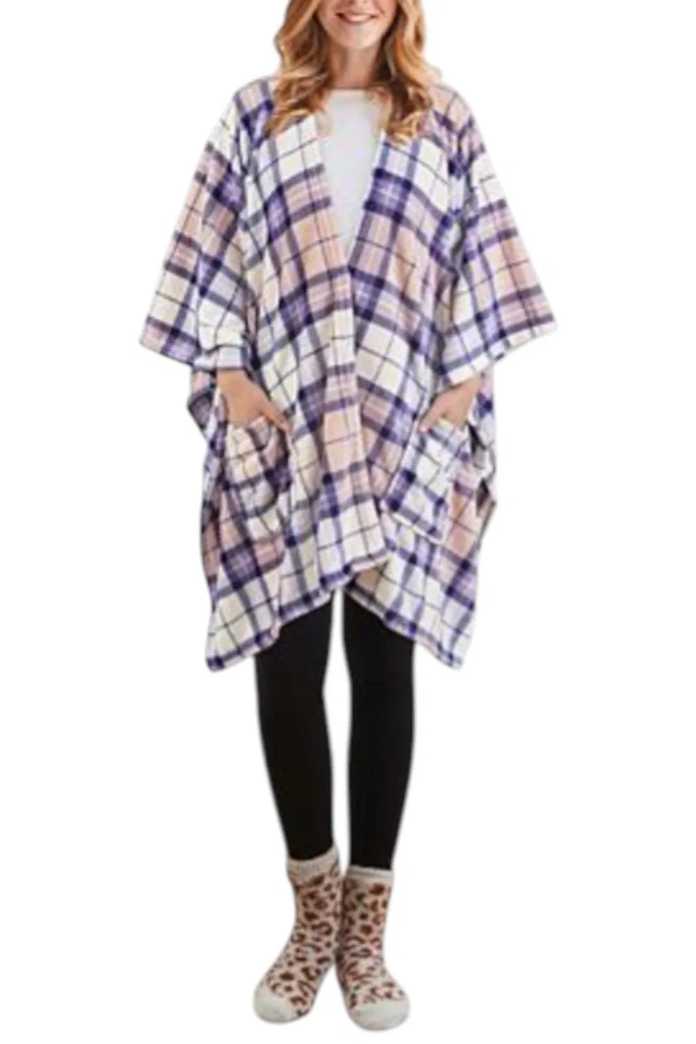 Warm - Cozy Womens Classic Angel 70 x 50 Wrap Plaid 3290₽