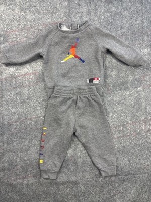 Jordan Grau Baby Trainingsanzug Set 12M Mehrfarbig Logo
