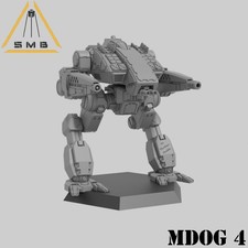 Mdog 4P mecha 1 model by Sir Mortimer Bombito. 6mm, 1/285 scale print