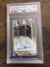 2024 Bowman Chrome - Prospect Autographs Leo De Vries #CPA-LD Purple...