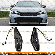 For 2025-26 Honda Civic V2 Front Bumper Sequential DRL Daytime Running LED Light