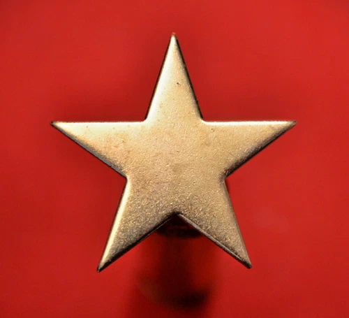 (1) BRASS WESTERN STAR / CAVALRY HAT INSIGNIA CIVIL WAR/ RODEO/COWBOY