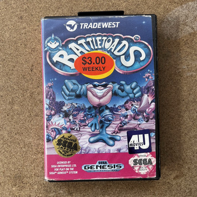 Battletoads - Sega Mega Drive Game with Case *FREE Next Day Post from Sydney*