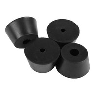RotationsfläChe Machine-Rutschfeste GummifüßE, Schwarz, 25 Mm X 12 Mm, 4 StüCk