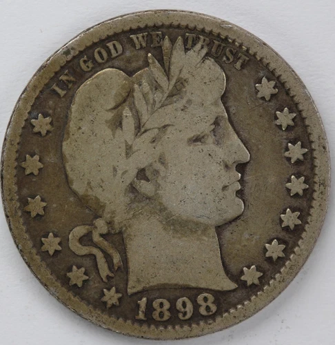 1898 D VG Barber Quarter