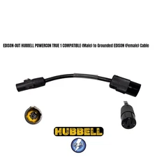 Edison-Out 12 Ga / TRUE1 Compatible Black Male to Edison 5-15R 15A 125V