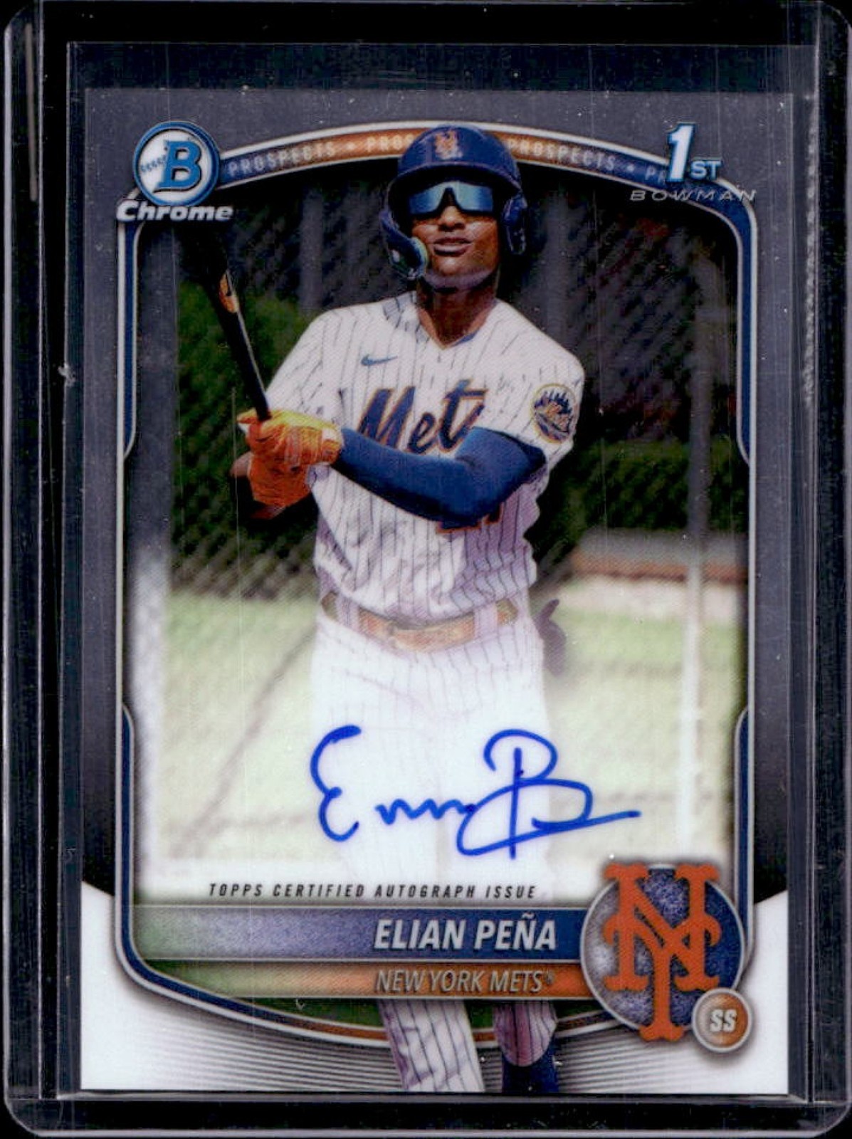 2025 Bowman Chrome Elian Pena Auto 1st Prospect #CPA-EP Mets