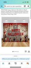 Halloween Backdrop 5ftx7ft Zombie Hands and Blood Handprints Halloween