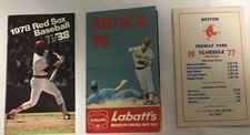 1978/1977 Boston Red Sox Pocket Schedule lot 9 Jim Rice MT/# Diffrent/Vintage