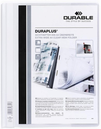 Durable DURAPLUS Presentation Folder Pack of 25 A4 Folders Black Perfect F - Picture 3 of 8