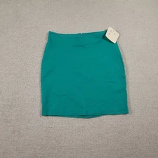 Vintage Paris Sport Club Pencil Skirt Womens 11 Teal Stretch Made in USA 90s