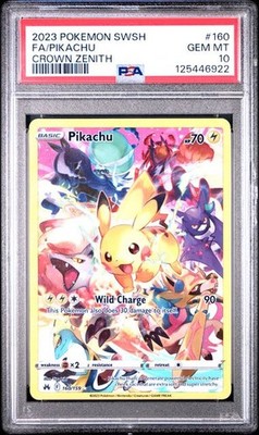 2023 PSA 10 Graded Pokemon Crown Zenith Pikachu 160/159 Secret