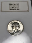 1942-s 25 Cent NGC MS64 Old Embossed Holder!!!