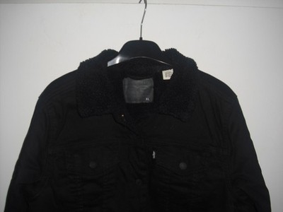 Levis Trucker Sherpa Jacke XL-slimFIT!BLACK+blackTAB&schwarzesTEDDYFELL!NEU*RAR!