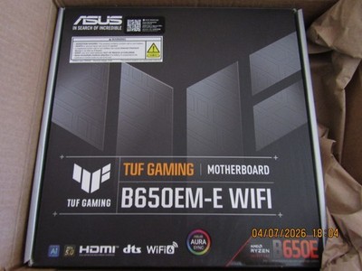 ASUS TUF GAMING B650EM-E WIFI AM5 3xm.2 DDR5 mATX PCIe 5.0, 2.5G NIC Motherboard