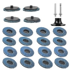 20pcs 2inch Flat Flap Disc Roll Lock Sanding Grinding Wheels 40 60 80 120 Grit