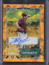 2025 Leaf Baseball Nation Jace Laviolette Gold Ice Auto #1/1 A&M